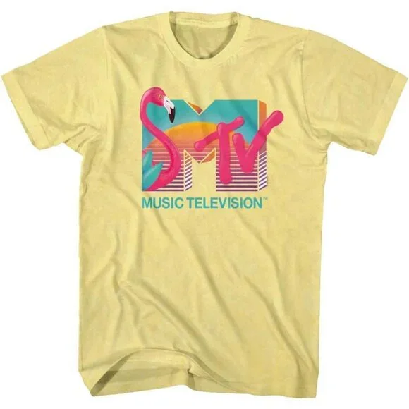 Flamingo Logo MTV Music Fan Graphic T-Shirt 81 - Picture 1 of 5